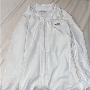 White Columbia Fishing Shirt